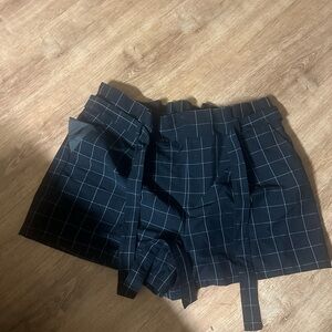 Forever 21 Black and White Checkered Women Shorts